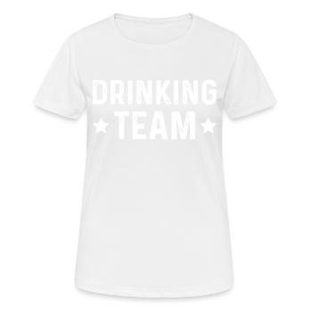 Drinking Team - Women's Breathable T-Shirt - white - Front - AI Model Female 172 dark (172cm)