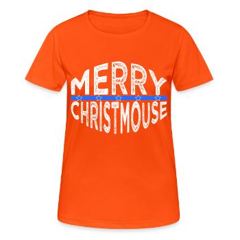 humor wisdom mouse okay cat all modest computer - Frauen T-Shirt atmungsaktiv - Neonorange - Vorne - AI Model Female 172 dark (172cm)