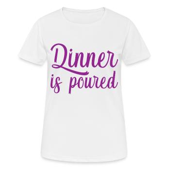 Dinner Is Poured 2 - Frauen T-Shirt atmungsaktiv - Weiß - Vorne - AI Model Female 172 dark (172cm)