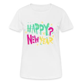 Happy New Year - Frauen T-Shirt atmungsaktiv - Weiß - Vorne - AI Model Female 172 dark (172cm)