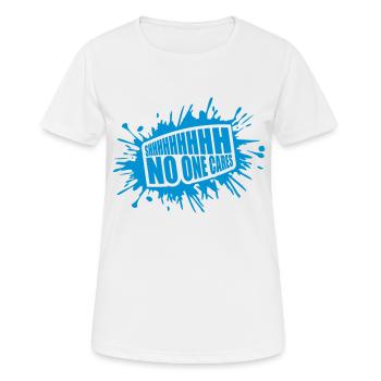 chut personne ne s’en soucie - T-shirt respirant Femme - blanc - Devant - AI Model Female 172 dark (172cm)