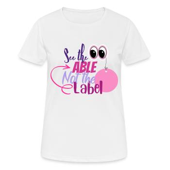See the able not the label - Women's Breathable T-Shirt - white - Front - AI Model Female 172 dark (172cm)