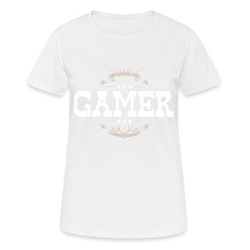 Gamer Beruf - Frauen T-Shirt atmungsaktiv - Weiß - Vorne - AI Model Female 172 dark (172cm)
