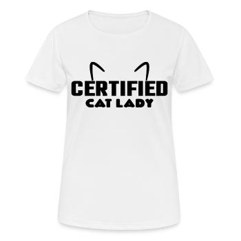 Certified Cat Lady - Frauen T-Shirt atmungsaktiv - Weiß - Vorne - AI Model Female 172 dark (172cm)