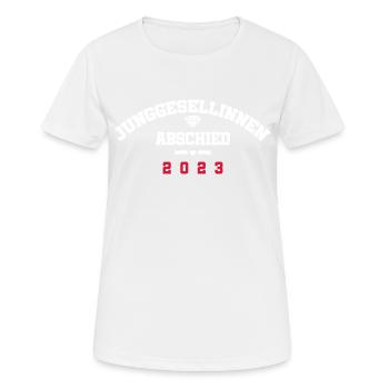 Jga 2023 Junggesellinnenabschied - Frauen T-Shirt atmungsaktiv - Weiß - Vorne - AI Model Female 172 dark (172cm)