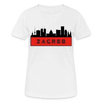 Ville de Zagreb - Croatie - T-shirt respirant Femme - blanc - Devant - AI Model Female 172 dark (172cm)
