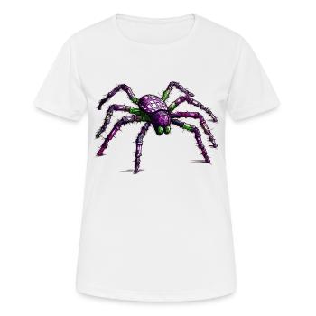Grande araignée colorée et menaçante - T-shirt respirant Femme - blanc - Devant - AI Model Female 172 dark (172cm)