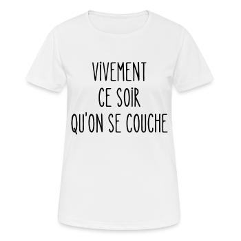 vivement ce soir - T-shirt respirant Femme - blanc - Devant - AI Model Female 172 dark (172cm)