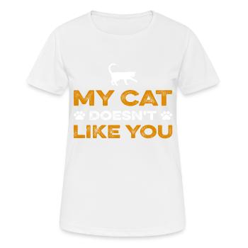 Mon chat ne t’aime pas - T-shirt respirant Femme - blanc - Devant - AI Model Female 172 dark (172cm)