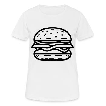 Hamburger - T-shirt respirant Femme - blanc - Devant - AI Model Female 172 dark (172cm)