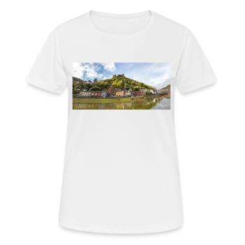Reichsburg Cochem Rheinland - Frauen T-Shirt atmungsaktiv - Weiß - Vorne - AI Model Female 172 dark (172cm)