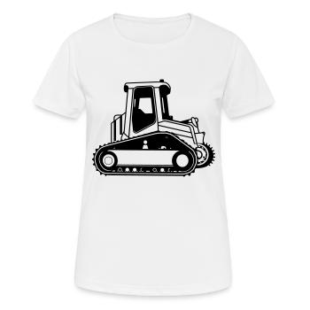 bulldozer - T-shirt respirant Femme - blanc - Devant - AI Model Female 172 dark (172cm)