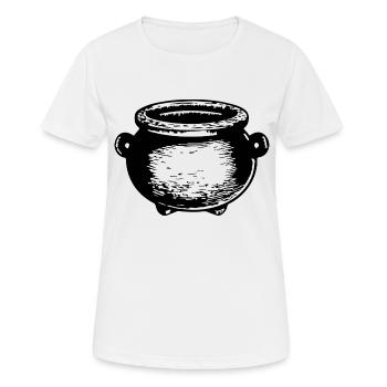 Kessel Magisch Hexe Halloween - Frauen T-Shirt atmungsaktiv - Weiß - Vorne - AI Model Female 172 dark (172cm)