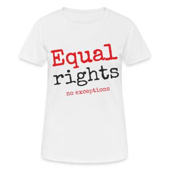Gleiche Rechte, keine Ausnahmen - Frauen T-Shirt atmungsaktiv - Weiß - Vorne - AI Model Female 172 dark (172cm)