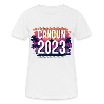 Cancun 2023 - Women's Breathable T-Shirt - white - Front - AI Model Female 172 dark (172cm)