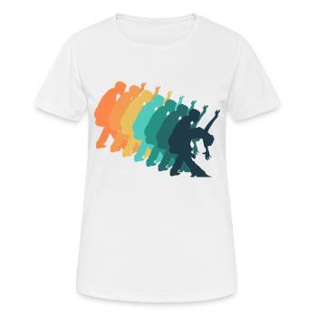 Danse rétro - T-shirt respirant Femme - blanc - Devant - AI Model Female 172 dark (172cm)