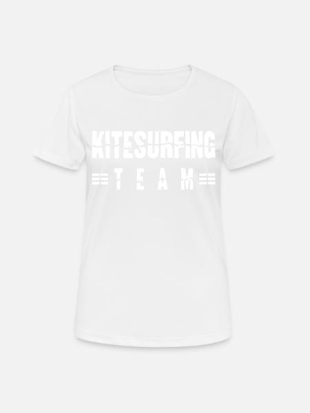 Kitesurfing Team - Frauen T-Shirt atmungsaktiv - Weiß