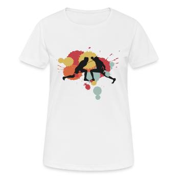 Fencing Sports Gift Hobby - Women's Breathable T-Shirt - white - Front - AI Model Female 172 dark (172cm)