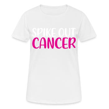 Spike Out Cancer - Frauen T-Shirt atmungsaktiv - Weiß - Vorne - AI Model Female 172 dark (172cm)