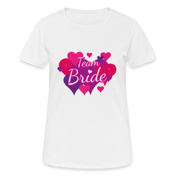 Cœur d’épouse de l’équipe - T-shirt respirant Femme - blanc - Devant - AI Model Female 172 dark (172cm)