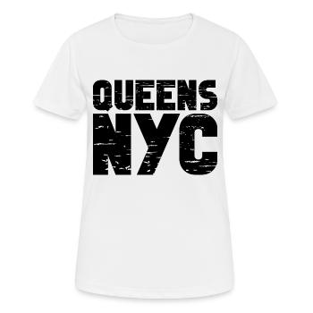 Queens NYC - Women's Breathable T-Shirt - white - Front - AI Model Female 172 dark (172cm)