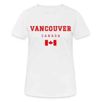 Vancouver, Canada - T-shirt respirant Femme - blanc - Devant - AI Model Female 172 dark (172cm)