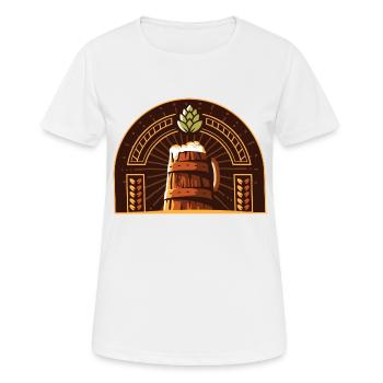 Logo de la bière - T-shirt respirant Femme - blanc - Devant - AI Model Female 172 dark (172cm)