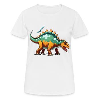 Friendly Stegosaurus - Women's Breathable T-Shirt - white - Front - AI Model Female 172 dark (172cm)