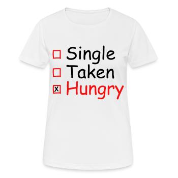 Single Taken Affamé - T-shirt respirant Femme - blanc - Devant - AI Model Female 172 dark (172cm)