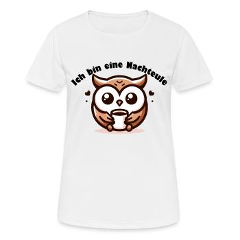 Ich bin eine Nachteule - Frauen T-Shirt atmungsaktiv - Weiß - Vorne - AI Model Female 172 dark (172cm)