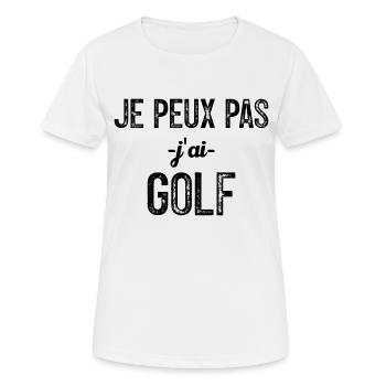 I can't I have golf - Women's Breathable T-Shirt - white - Front - AI Model Female 172 dark (172cm)