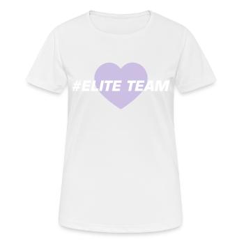 Elite Team Herz Liebe - Frauen T-Shirt atmungsaktiv - Weiß - Vorne - AI Model Female 172 dark (172cm)