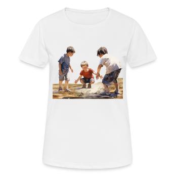 Une enfance insouciante est un cadeau - T-shirt respirant Femme - blanc - Devant - AI Model Female 172 dark (172cm)
