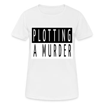 blogger drive article funny quote fun literature - Women's Breathable T-Shirt - white - Front - AI Model Female 172 dark (172cm)
