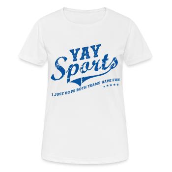 Yay Go Sports! Funny Sports - Women's Breathable T-Shirt - white - Front - AI Model Female 172 dark (172cm)
