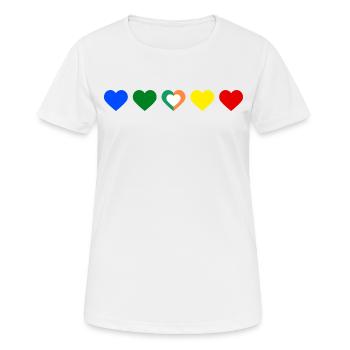 L’amour 1D - T-shirt respirant Femme - blanc - Devant - AI Model Female 172 dark (172cm)
