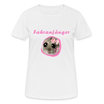 fahranfänger,hamster,fahrschule - Frauen T-Shirt atmungsaktiv - Weiß - Vorne - AI Model Female 172 dark (172cm)