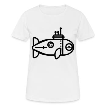 U-Boot-Boot - Frauen T-Shirt atmungsaktiv - Weiß - Vorne - AI Model Female 172 dark (172cm)