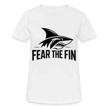 FEAR THE FIN - Women's Breathable T-Shirt - white - Front - AI Model Female 172 dark (172cm)