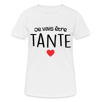 Ich werde eine Tante sein - eine zukünftige Tante - Frauen T-Shirt atmungsaktiv - Weiß - Vorne - AI Model Female 172 dark (172cm)