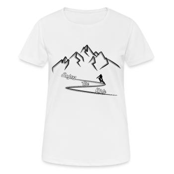 Profitez du croquis de la balade - T-shirt respirant Femme - blanc - Devant - AI Model Female 172 dark (172cm)