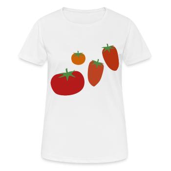 Tomaten - Frauen T-Shirt atmungsaktiv - Weiß - Vorne - AI Model Female 172 dark (172cm)
