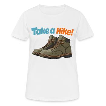 TAKE A HIKE! - Women's Breathable T-Shirt - white - Front - AI Model Female 172 dark (172cm)
