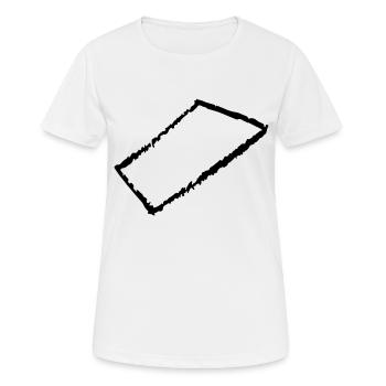 rechteck - Frauen T-Shirt atmungsaktiv - Weiß - Vorne - AI Model Female 172 dark (172cm)