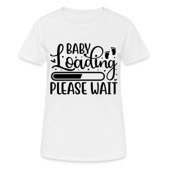 Baby loading - please wait - Women's Breathable T-Shirt - white - Front - AI Model Female 172 dark (172cm)