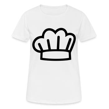 Toque Chef de cuisine - T-shirt respirant Femme - blanc - Devant - AI Model Female 172 dark (172cm)