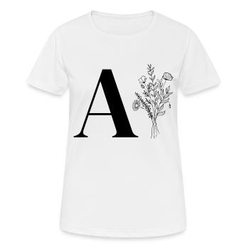 Minimalistische Blumentasche - Frauen T-Shirt atmungsaktiv - Weiß - Vorne - AI Model Female 172 dark (172cm)