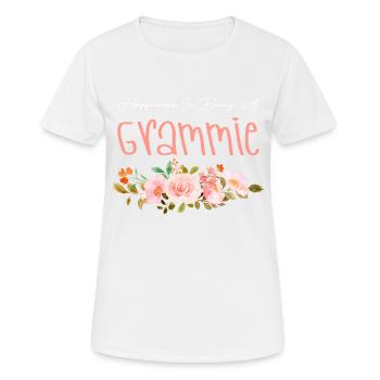 Happiness Is Being Grammie Floral Flower Grandma - T-shirt respirant Femme - blanc - Devant - AI Model Female 172 dark (172cm)