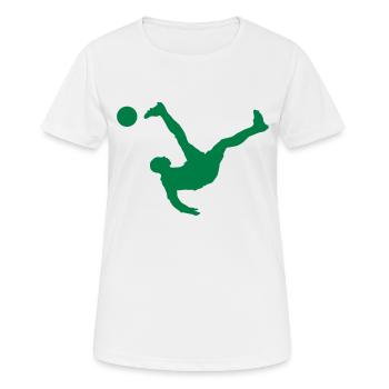 fussball4 - Frauen T-Shirt atmungsaktiv - Weiß - Vorne - AI Model Female 172 dark (172cm)
