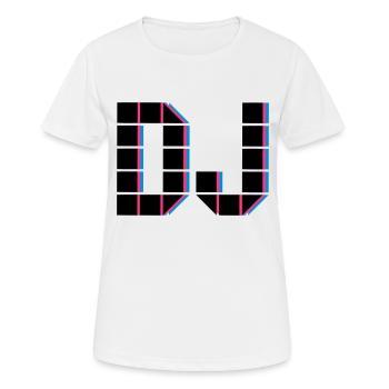 DJ - Frauen T-Shirt atmungsaktiv - Weiß - Vorne - AI Model Female 172 dark (172cm)